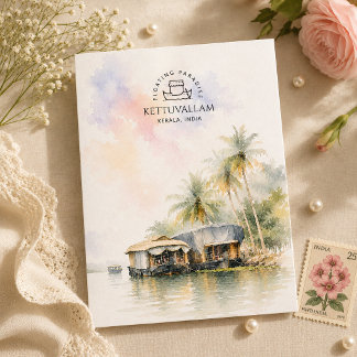 Cartão Postal De Festividades Kettuvallams - Kerala, Índia | Beleza Costeira