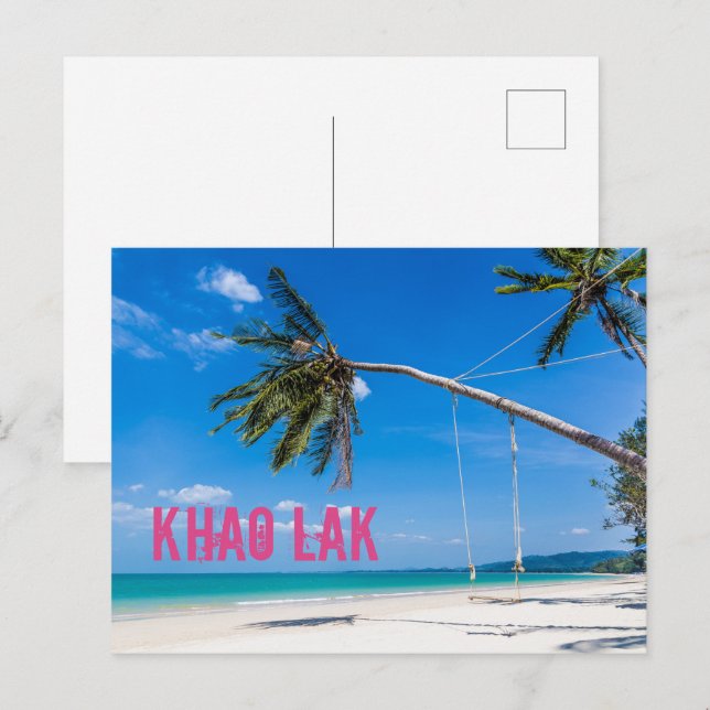 Cartão Postal De Festividades Khao Lak Phang-Nga Tailândia Praia Feriado do Pano (Frente/Verso)