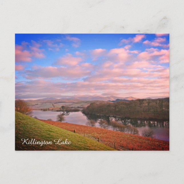 Cartão Postal De Festividades Killington Lake District England (Frente)