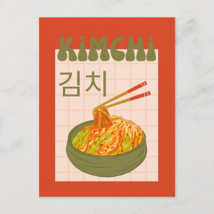 Cartão Postal De Festividades kimchi fofo
