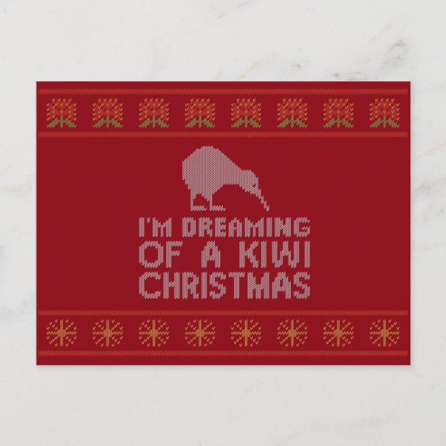 Cartão Postal De Festividades Kiwi Xmas (Frente)