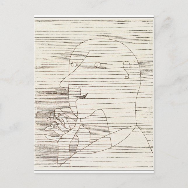 Cartão Postal De Festividades Klee - Homem Velho Contando com os Dedos (Frente)