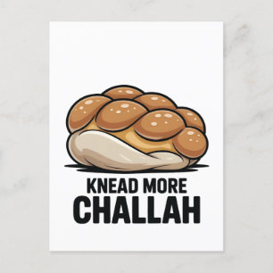 Cartão Postal De Festividades Knead More Challah Judeu Baking
