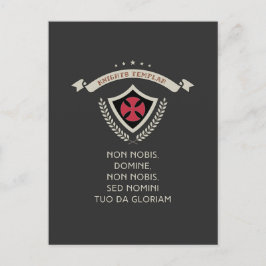 Cartão Postal De Festividades ✙ Knights Templar ✙ Crusader Christian Warrior