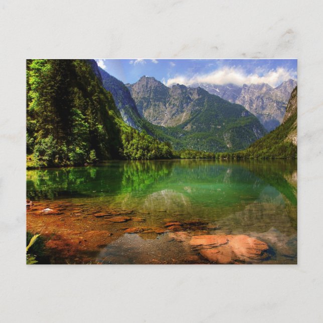 Cartão Postal De Festividades Konigssee Baviera Berchtesgaden (Frente)