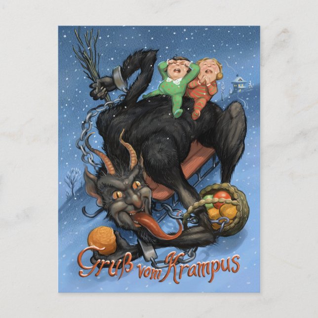 Cartão Postal De Festividades Krampus (Frente)