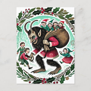 Cartão Postal De Festividades Krampus Christmas