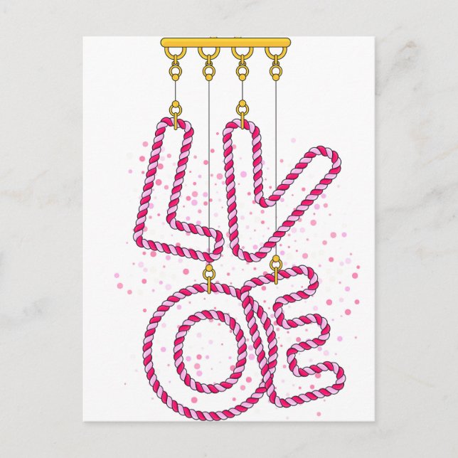 CARTÃO POSTAL DE FESTIVIDADES L O V E (Frente)