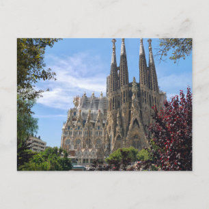 Cartão Postal De Festividades La Sagrada Familia, Barcelona, Espanha