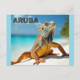 Cartão Postal De Festividades lagartos incríveis de Aruba