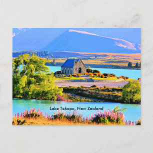 Cartão Postal De Festividades Lago Tekapo, Nova Zelândia