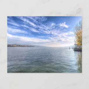 Cartão Postal De Festividades Lago Zurich