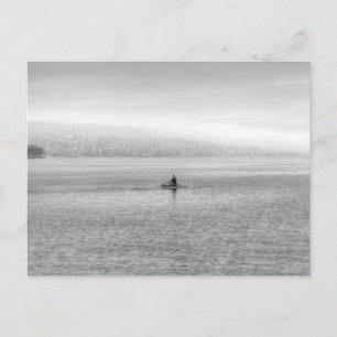 Cartão Postal De Festividades Lago Zurich Solteiro Sculler