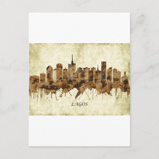 Cartão Postal De Festividades Lagos Nigeria Cityscape (Frente)
