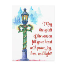 Lâmpada de Aquarela Postada Natal Festivo