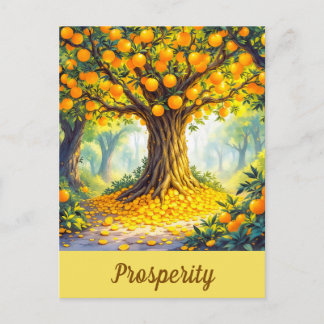 Cartão Postal De Festividades Laranjeira da Natureza Riqueza Abundância Prosperi