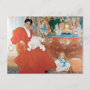 Cartão Postal De Festividades Larsson - Sra. Dora Lamm e seus Dois Filhos,