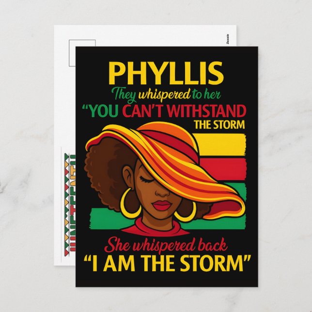 Cartão Postal De Festividades Latina Power Woman Flowers Hispanic Pride I Am Sto (Frente/Verso)