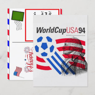 Cartão Postal De Festividades Legado da Copa do Mundo EUA 94 & 4 de Julho de 202