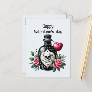 Cartão Postal De Festividades Legal poção de amor do Namorados Gótico