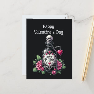 Cartão Postal De Festividades Legal poção de amor do Namorados Gótico