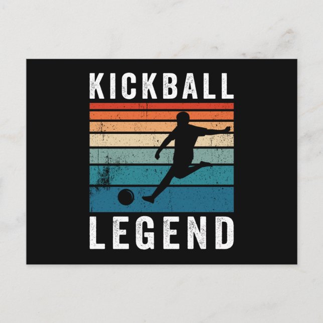 Cartão Postal De Festividades Legenda do Kickball (Frente)