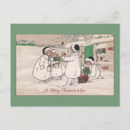 Cartão Postal De Festividades Leitões de Natal
