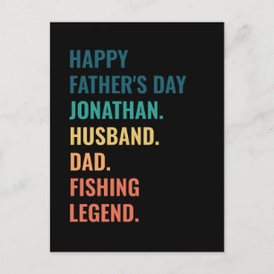 Cartão Postal De Festividades Lenda da Pesca Marido Personalizado Dia dos Pais