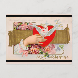 Cartão Postal De Festividades Letra Minhas Portas da Vintage do Namorados
