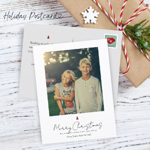 Cartão Postal De Festividades Letreiro Manual Moderno e Elegante Foto Única