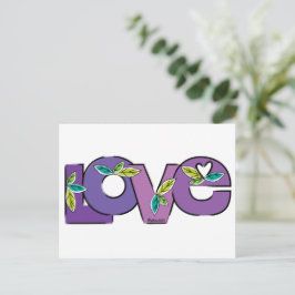 Cartão Postal De Festividades Let's Plant Love in The World