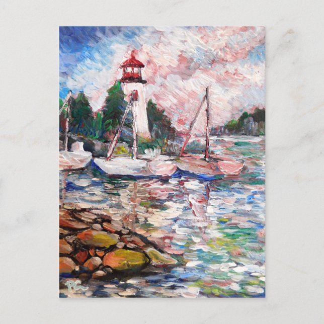 Cartão Postal De Festividades Light House (Frente)