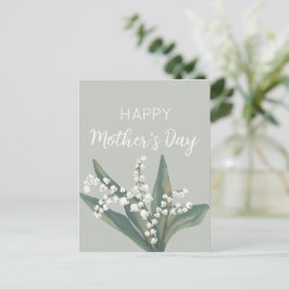 Cartão Postal De Festividades Lily do Dia de as mães Feliz do Vale