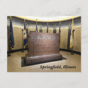 Cartão Postal De Festividades Lincoln Tomb em Springfield Illinois