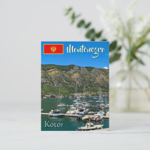 Cartão Postal De Festividades Linda Baía de Kotor em Montenegro viagem