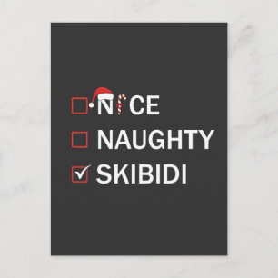 Cartão Postal De Festividades Linda e travessa, Skibidi, engraçada, Gen de Natal