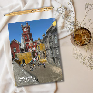 Cartão Postal De Festividades Lindo Castelo Sintra Portugal Fotografia Viagem
