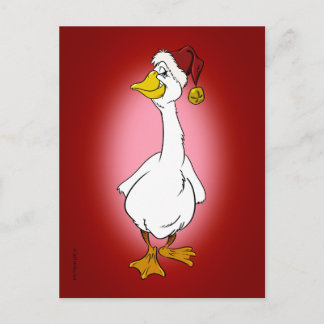 Cartão Postal De Festividades Lindo Ganso de Natal