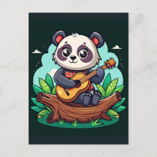 Cartão Postal De Festividades Lindo Gato Panda Animal Vetor Adorável Meses Ilust