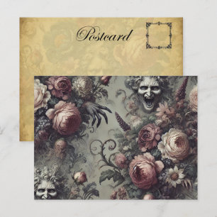 Cartão Postal De Festividades Linhas de Ria - Floral Gótico