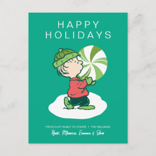 Cartão Postal De Festividades Linus Peppermint Candy