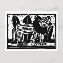 Lion Lino Cortado Negro e Branco