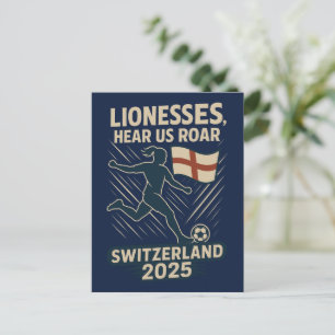 Cartão Postal De Festividades Lionesses, ouçam rugido - futebol feminino inglês