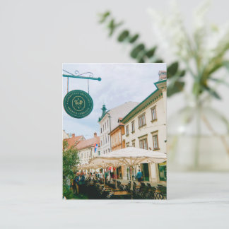 Cartão Postal De Festividades Ljubljana Cityscape