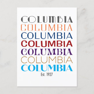 Cartão Postal De Festividades Logotipo Columbia, Cartão-postal de Férias de Déca