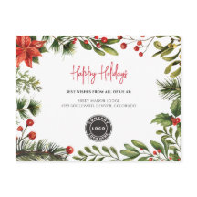 Logotipo comercial Clientes de Natal Festivos