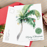 Cartão Postal De Festividades Logotipo comercial da árvore de palma de Natal fel<br><div class="desc">Um moderno cartão de saudação simples, de na moda, com tipografia moderna e manuscrita com palma de árvore decorada. Personalize facilmente esta placa clicando no botão "Personalizar". Quer você esteja expressando gratidão, estendendo os melhores desejos, ou simplesmente compartilhando o espírito da temporada, nossa Carta de Cartões de natal Comerciais em...</div>