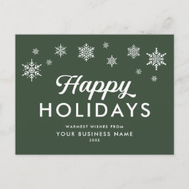 Cartão Postal De Festividades Logotipo Corporativo Moderno Elegante Esmeralda