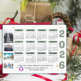 Cartão Postal De Festividades Logotipo da empresa para o calendário corporativo 