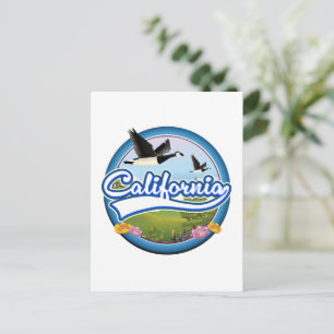 Cartão Postal De Festividades logotipo de férias de gansos da Califórnia